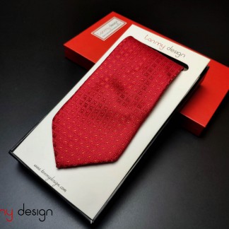 Red silk tie